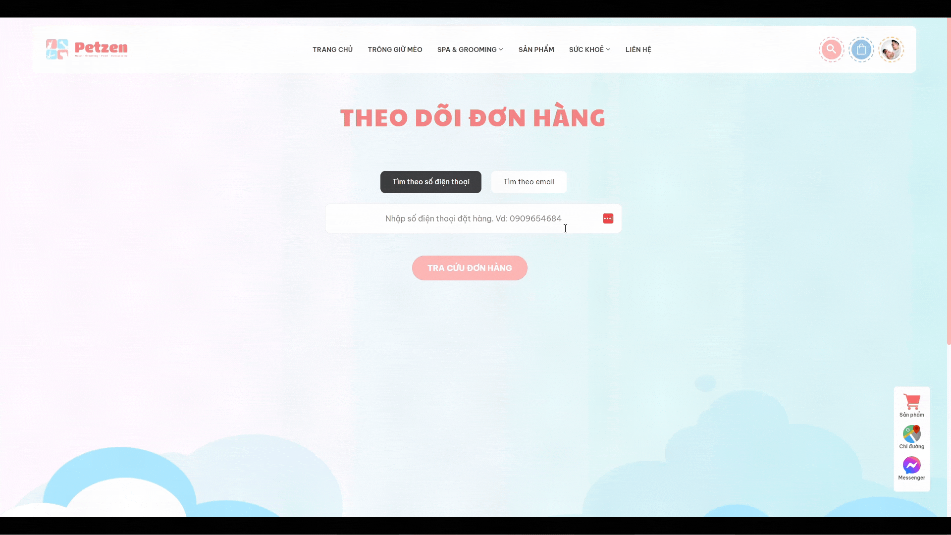 Thêm theo dõi đơn hàng bằng số điện thoại cực đẹp trong Woocommerce 7 Demo Tao trang theo doi don don cuc dep trong Woocommerce